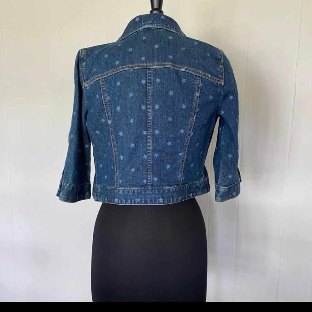 Ann Taylor Loft Jean Jacket with stars! - Picture 3 of 5